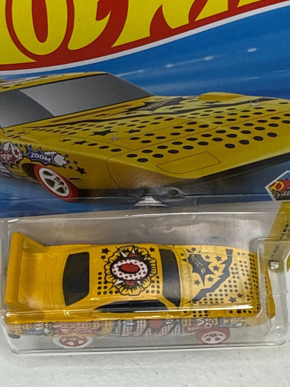 Hot Wheels '70 Plymouth Superbird Yellow Graffiti Art Cars 7/10